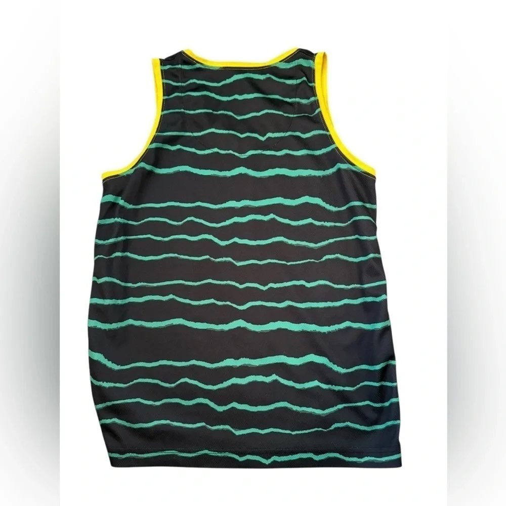 Nike SB Youth Tank Top Size Medium Black Green Yellow Stripe Skate Sleeveless